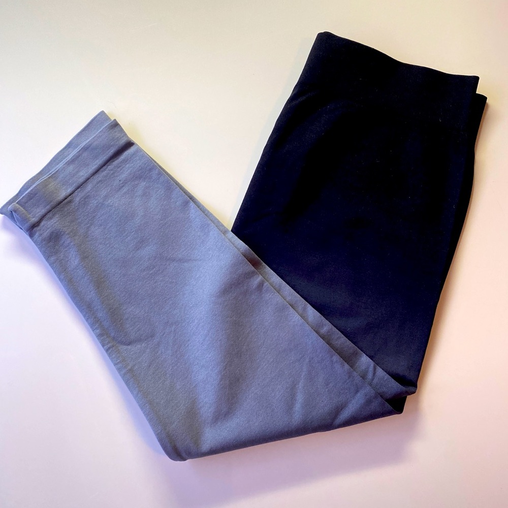Black & Gray Ombré Cropped 24” Leggings by Zaney Threads  S/M NWOT
